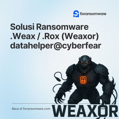 Solusi Buka Encryption Weaxor Ransomware 100% | Download Decryptor .Weax