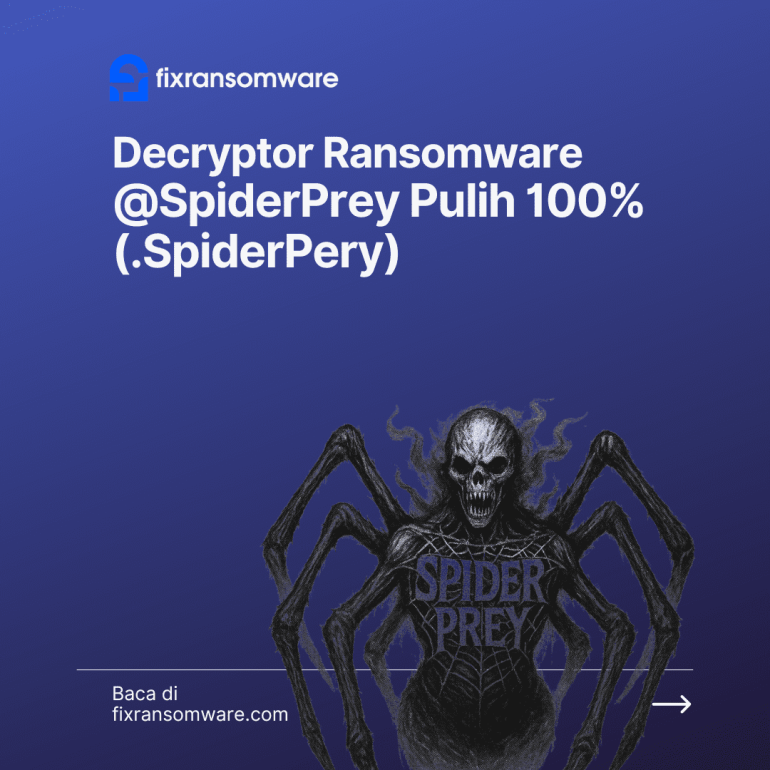 Decryptor Ransomware .SpiderPery Encryption on Server Database – @spiderPrey