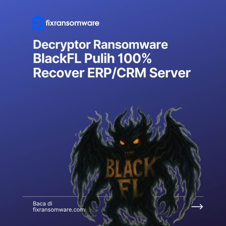 Decryptor Ransomware .BlackFL Encryption on ERP CRM Server