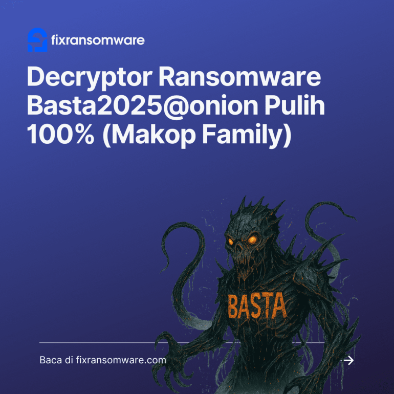 Decryptor Ransomware .basta Encryption on Server Database – basta2025@onionmail.com