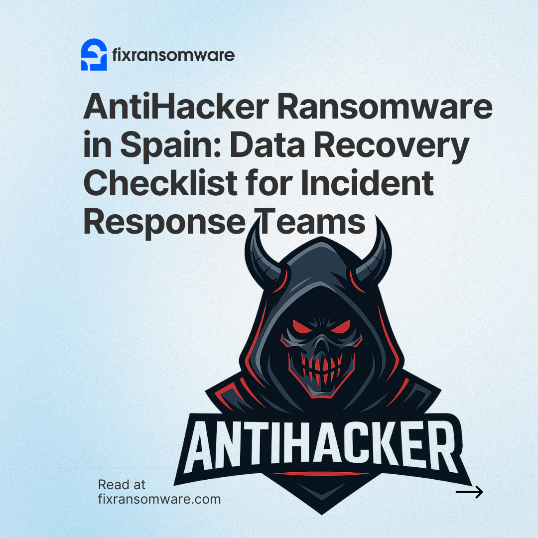 AntiHacker Ransomware in Spain: Data Recovery Checklist for Incident Response Teams