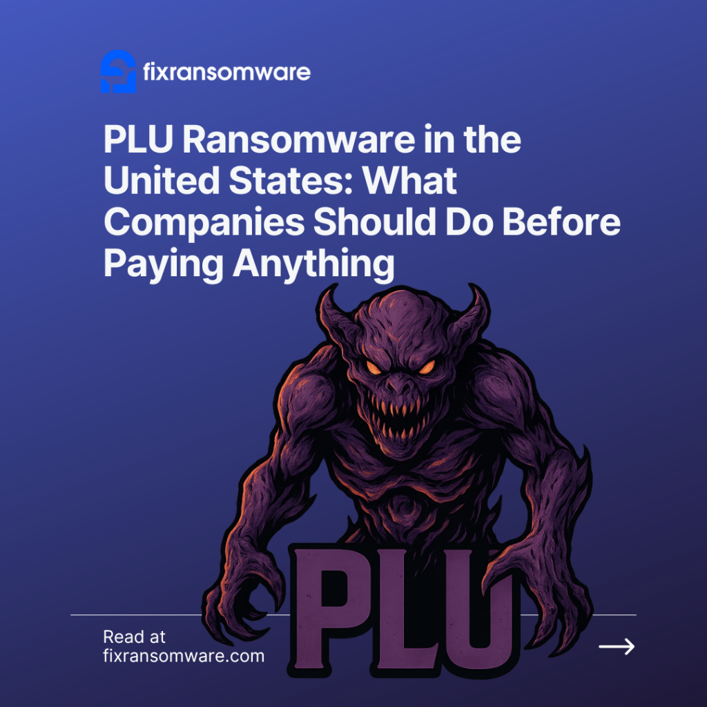 PLU ransomware data recovery service