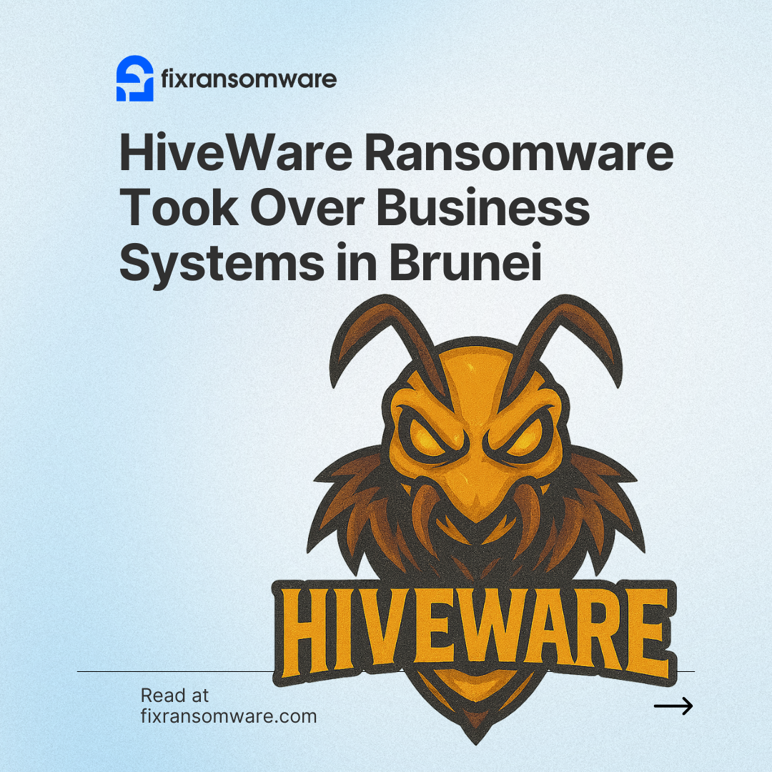 HiveWare Ransomware Took Over Business Systems in Brunei: How the Incident Was Contained and Data Recovered