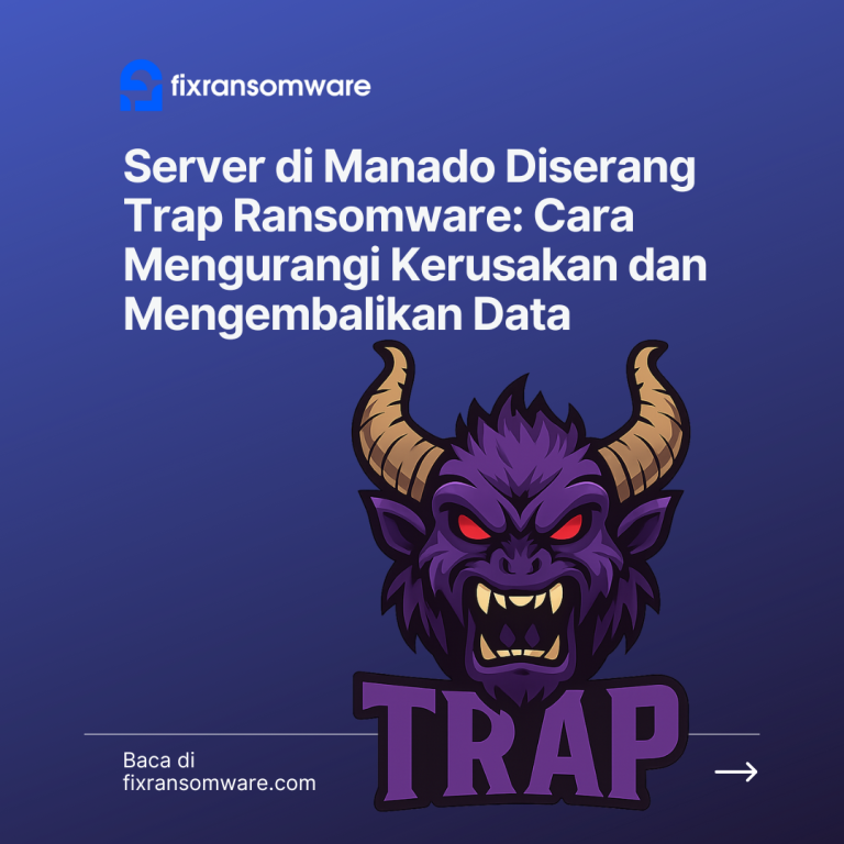 Server di Manado Diserang Trap Ransomware: Cara Mengurangi Kerusakan dan Mengembalikan Data