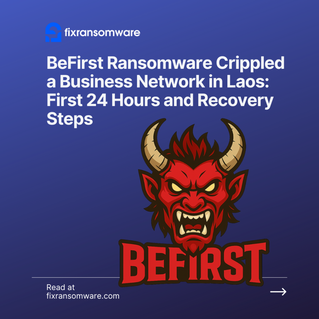 BeFirst Ransomware decryption service in Laos.