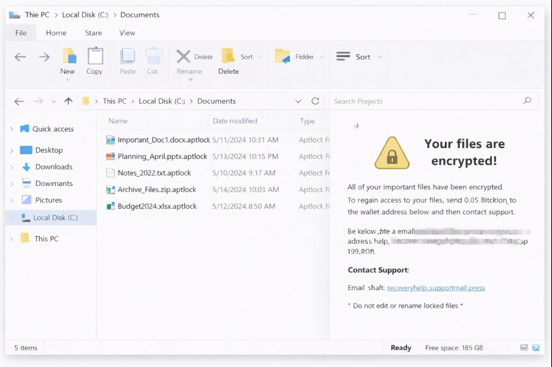 Perkhidmatan penyahsulitan .aptlock ransomware di Kuala Lumpur, Malaysia.