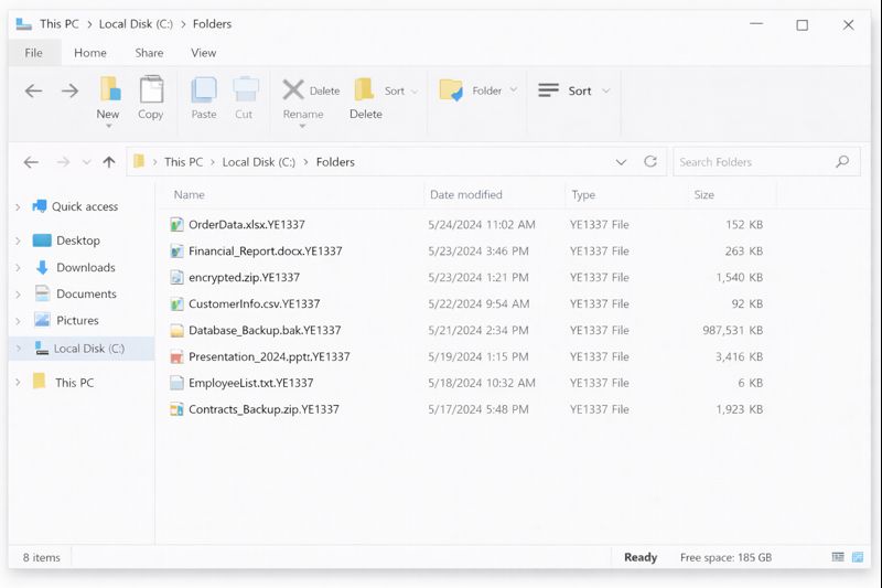 Dịch vụ giải mã YE1337 ransomware tại Hà Nội, Việt Nam.