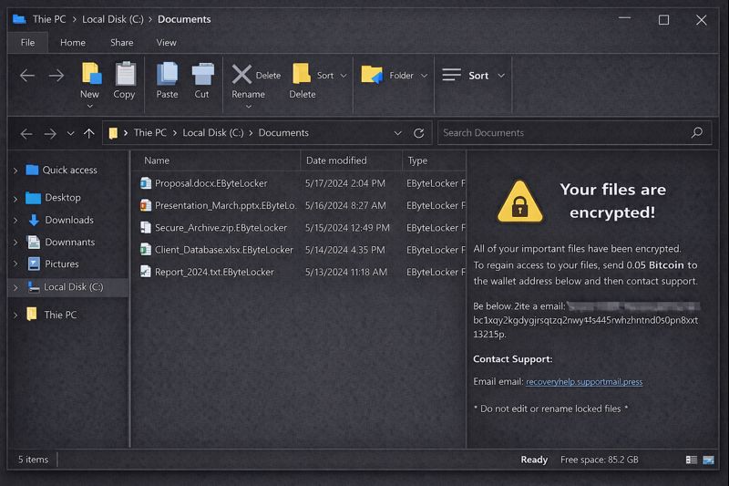 .EByteLocker Ransomware Услуга по расшифровке данных, зашифрованных, в Москве, Россия.