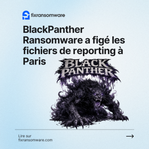 Service de décryptage BlackPanther Ransomware (.Bpant) à Paris, France.